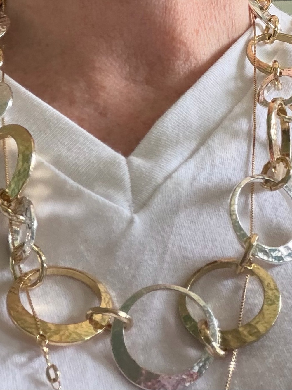 Talbots Gold-Tone Chain Necklace with Disc Charm